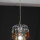 The Amber Crown, Murano Chandelier Amber and Crystal Drops, 1970s
