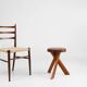 Model S31 Stool in Elm Wood by Pierre Chapo, 1974