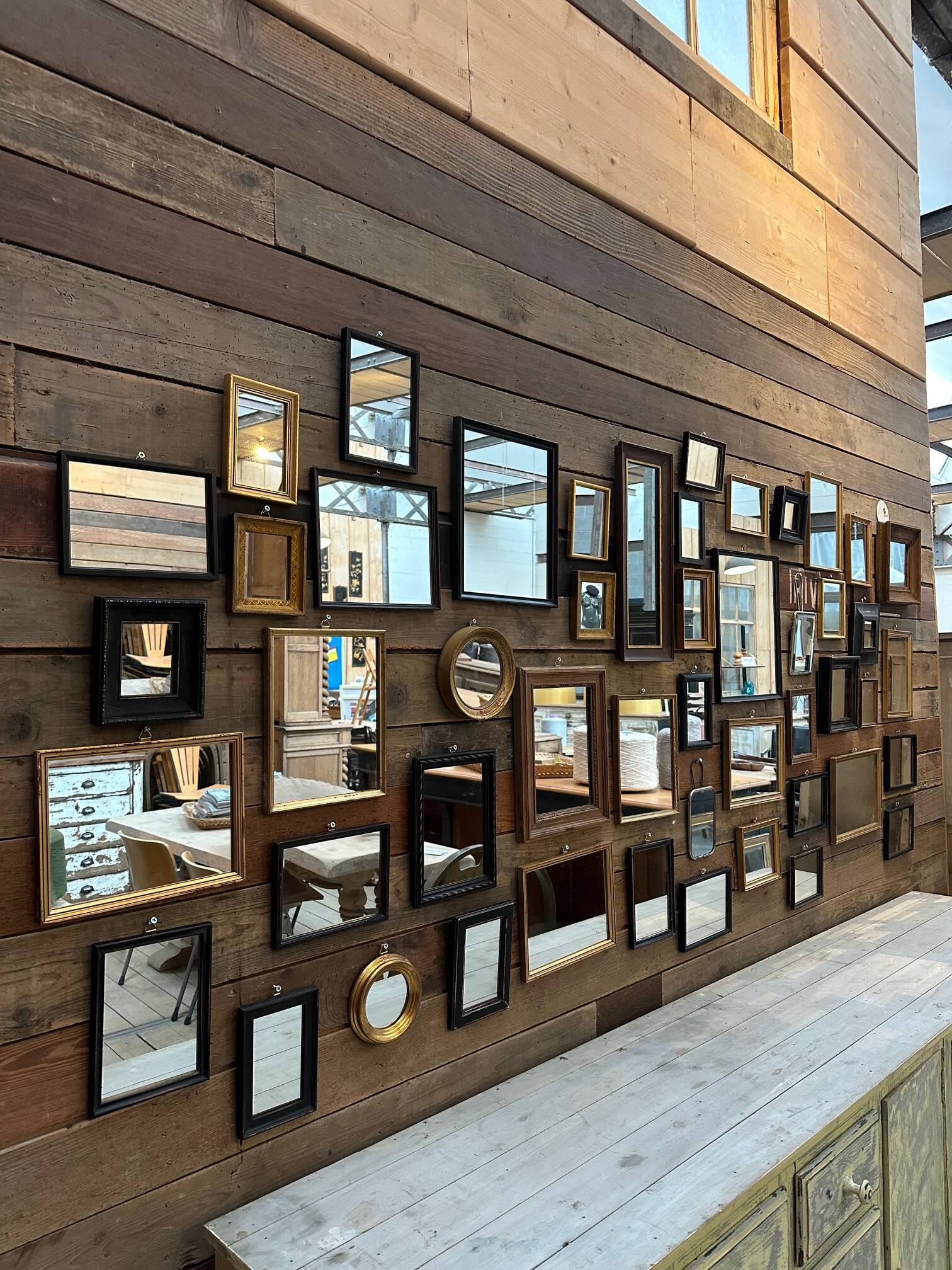 Set of 49 antique mirrors