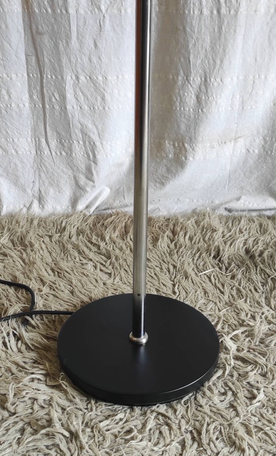 Eyeball type floor lamp/reading light in chrome metal - 1970s