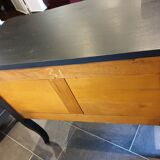 Stamped black Louis XV chest of drawers