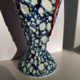Fat lava blue vase