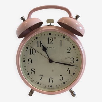 Old Large Mechanical Morning Alarm Clock Brand KIPLE Vintage Retro 1970 Czechia