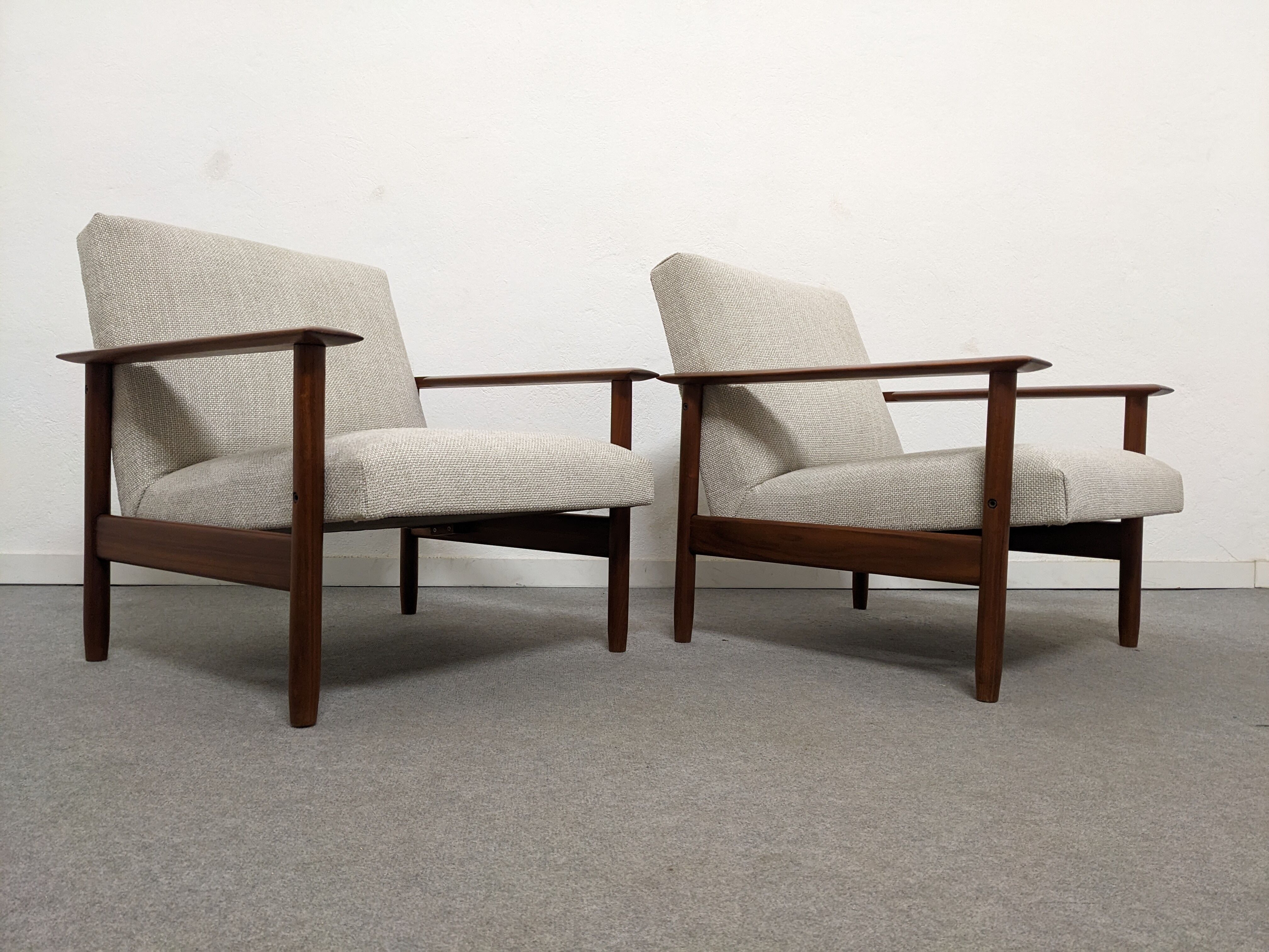 Pair of Danish teak armchairs from the 50s/60s