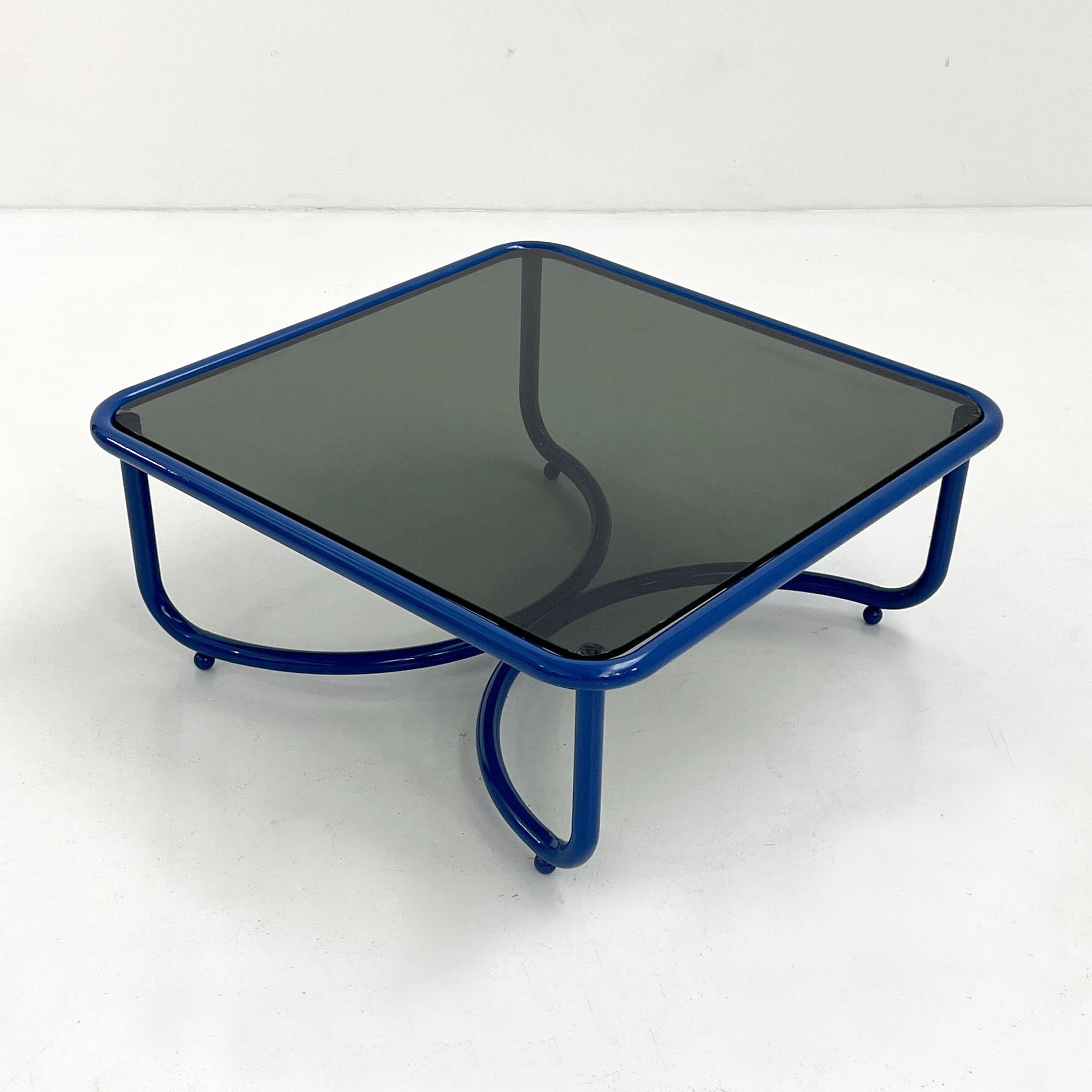 Table basse bleue Locus Solus par Gae Aulenti pour Poltronova, 1970