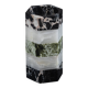 Emma vase in marble, white and green onyx