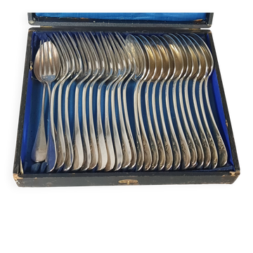12 spoons & 11 forks Cailar Bayard (Christofle) silver-plated metal D178
