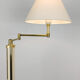 Pair of flexible lacquer and brass lamps, 1970 s