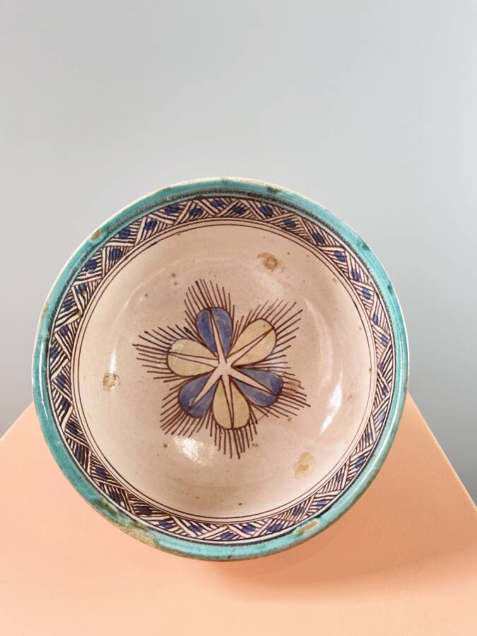 Polychrome ceramic bowl – Fès, early 20th century