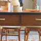 Vintage farm table formica and wood