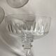 set de 7 coupes à champagne a cotes plates 19e en cristal sonnant