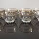 8 glasses of champagne bordered gold and feet star vintage 30'S years