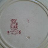 Opaque porcelain plate from Gien - Mariette series