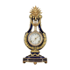 Pendule marie antoinette lyre bleue cobalt et or 24 carats