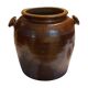 Enamelled terracotta jar