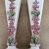 Pair of slip soliflores – Art Nouveau, late 19th century