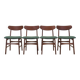 Set of four teak chairs, Danish design, 1970s, production: Denmark
