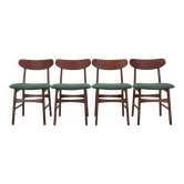 Set of four teak chairs, Danish design, 1970s, production: Denmark