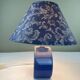 Blue ceramic lamp