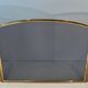 Three-Panel Neoclassical Fire Screen with Wire Mesh and Brass Frame