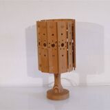 Vintage Scandinavian wooden lamp 1970