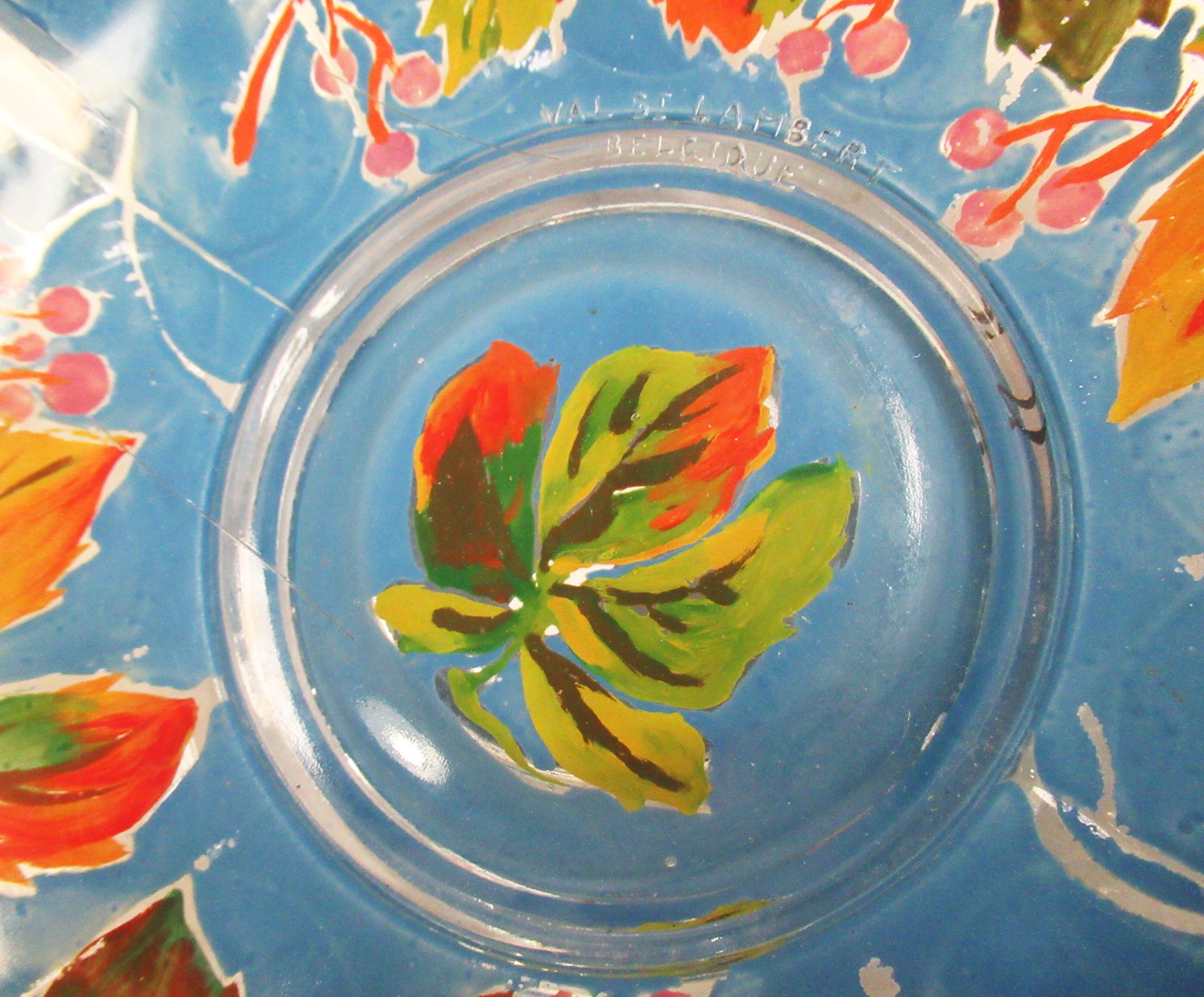 Cup "Noémie" Val Saint Lambert – Art Deco, handcrafted painting