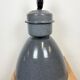 Large Grey Enamel Industrial Factory Lamp from Elektrosvit, 1960s