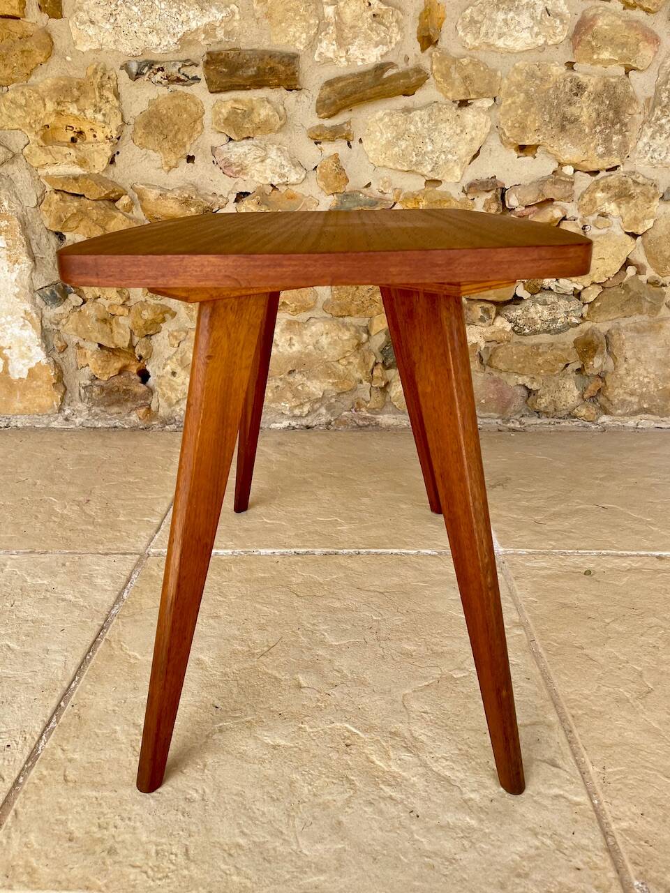 Table d’appoint vintage , pieds compas , circa 1960s