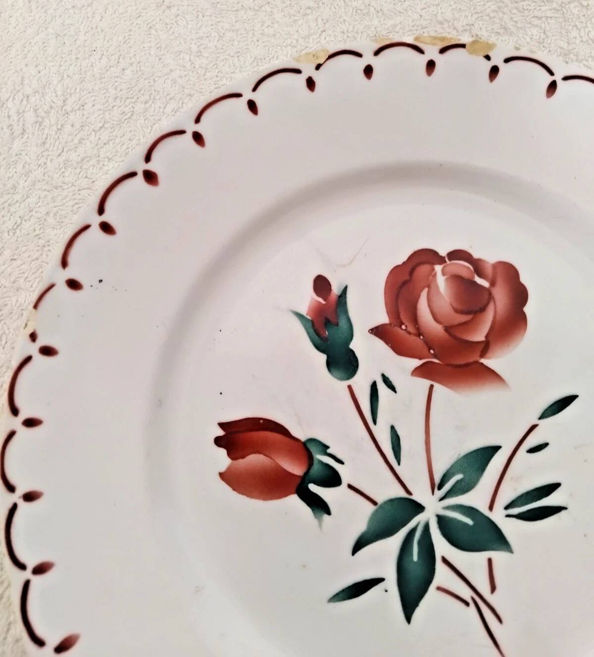 Set of 5 Vintage Badonviller Deep Plates