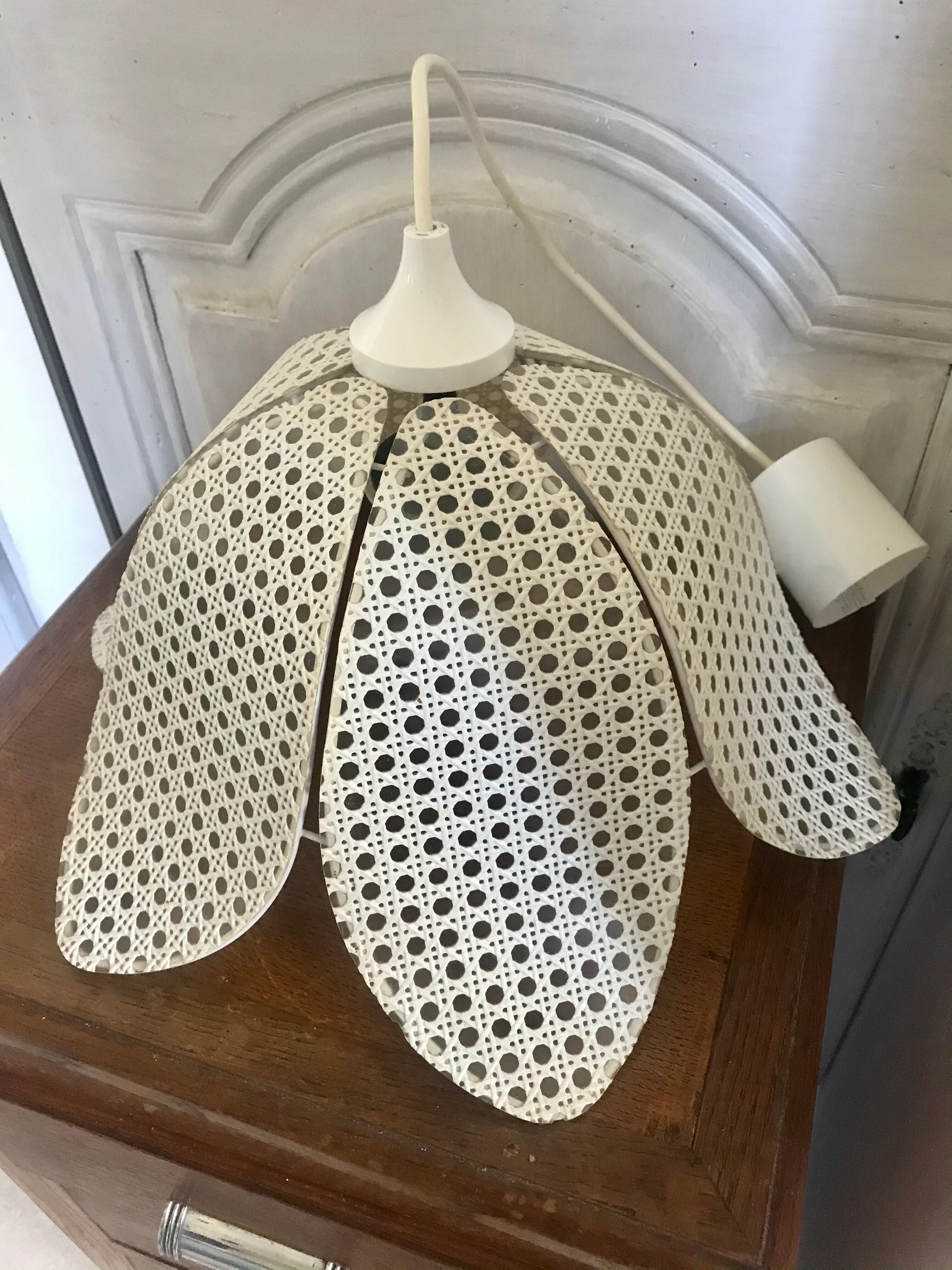 Vintage canine rattan hanging