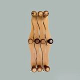 Vintage wooden accordion coat rack