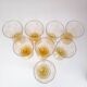 Set of 8 antique engraved wine glasses