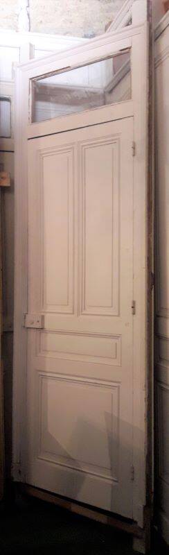 Haussmannian door 83x220 with old glazed transom frame 102x300 chassis