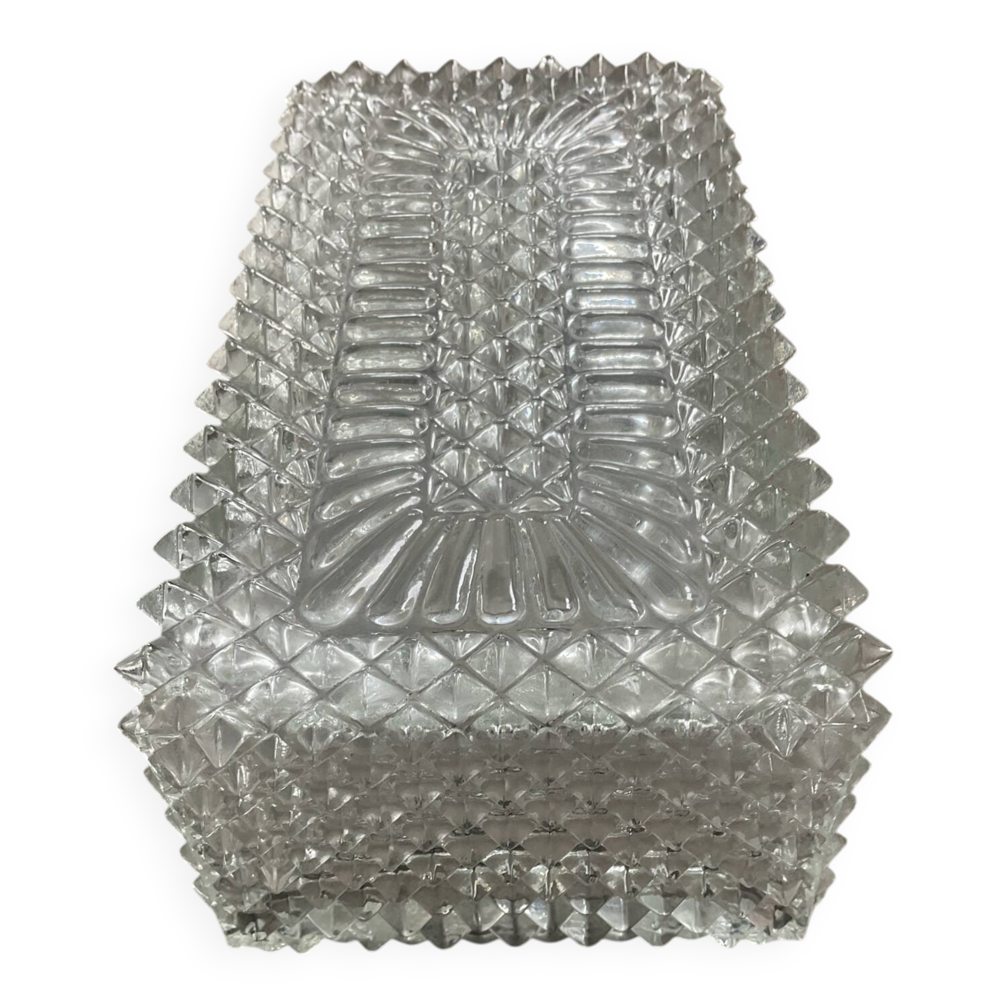 Vintage glass wall light from the 1970s.