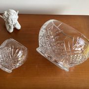 Set of 2 thick crystal candy cups