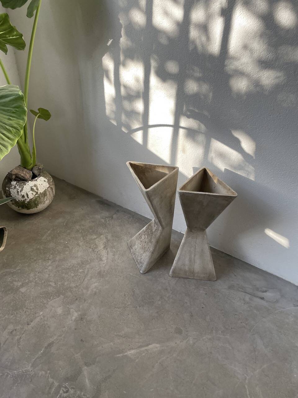 Planters jardinières fibrociment triangulaires