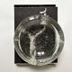 Ashtray/trinket tray in cut and textured crystal glass, circa 1970