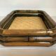 Plateau vintage en rotin bambou