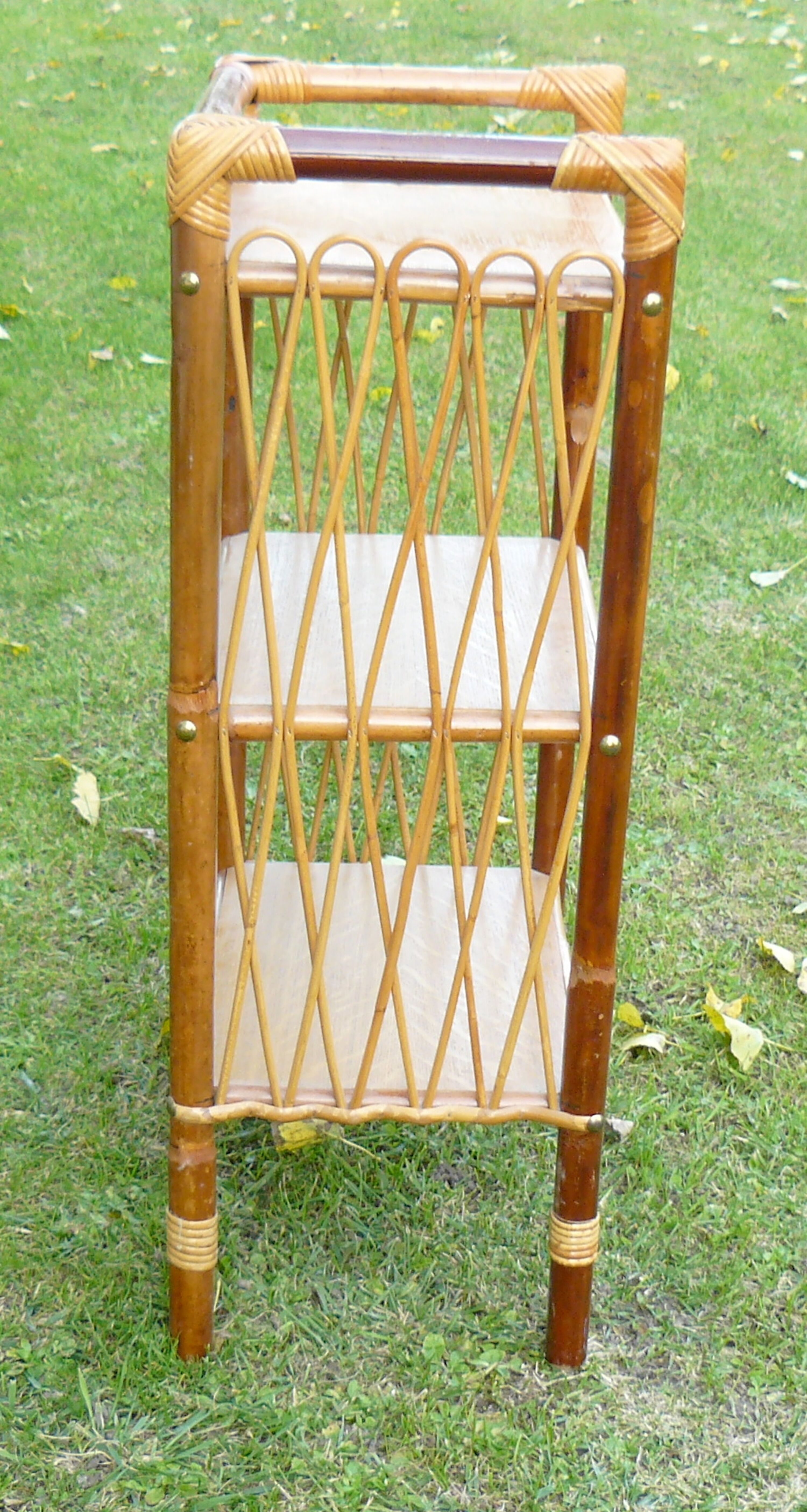 Bamboo and rattan shelf 1960/70