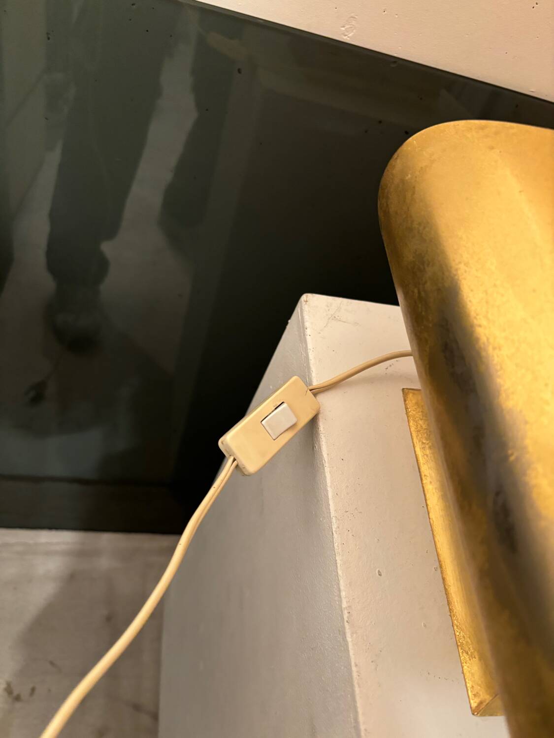Aran table lamp in brass.Ciangiacomo creation 1970