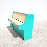Miniature toy piano green 1950s