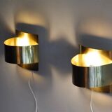 Pair of brass wall lights by Peter Celsing 1970