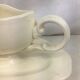Old sauce boat Ivory made in France Digoin Sarreguemines