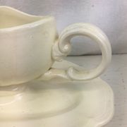 Old sauce boat Ivory made in France Digoin Sarreguemines
