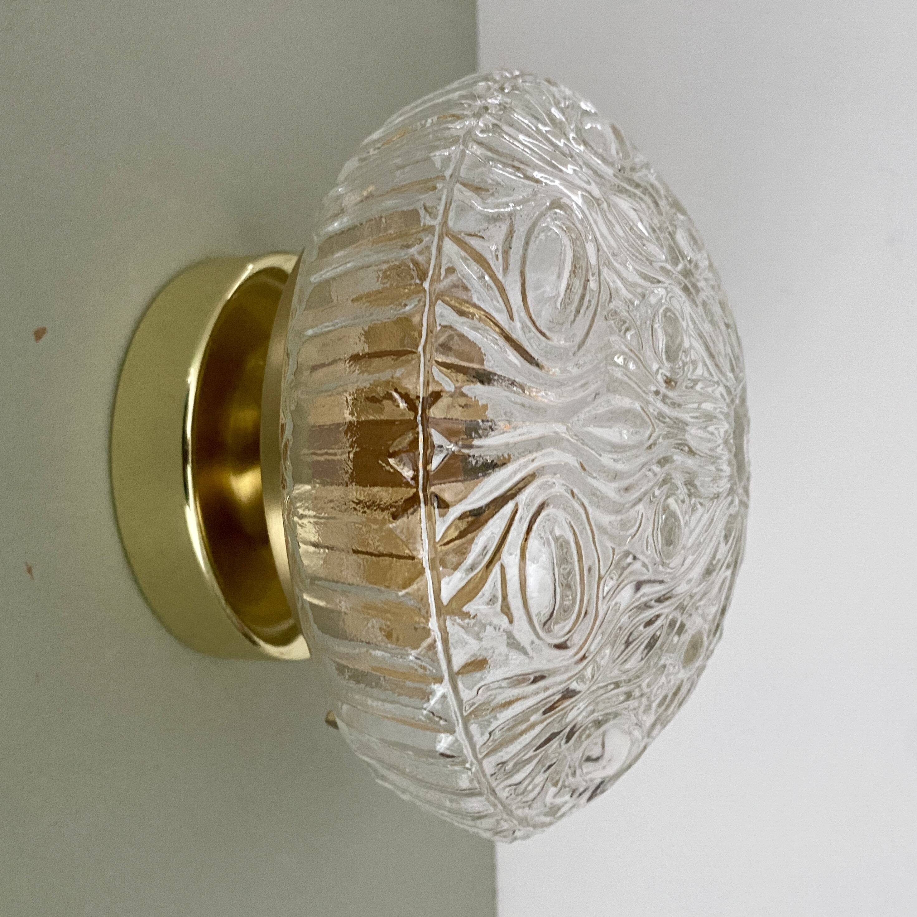 Vintage round glass wall or ceiling light globe
