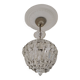 Lustre ancien à pampilles  , suspension vintage , shabby chic