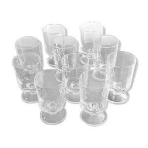 10 verres, transparents, - ligne