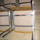 Set of 4 chrome metal chairs and 1970 fabric