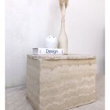 Bedside table / travertine sofa end