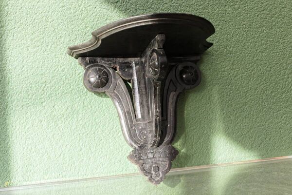 Console d'applique Napoléon III en bois noirci